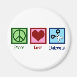 Aimant Coupes de cheveux Peace Love