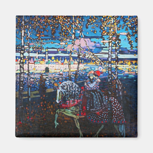 Aimant Couple à cheval blanc, Wassily Kandinsky (Devant)