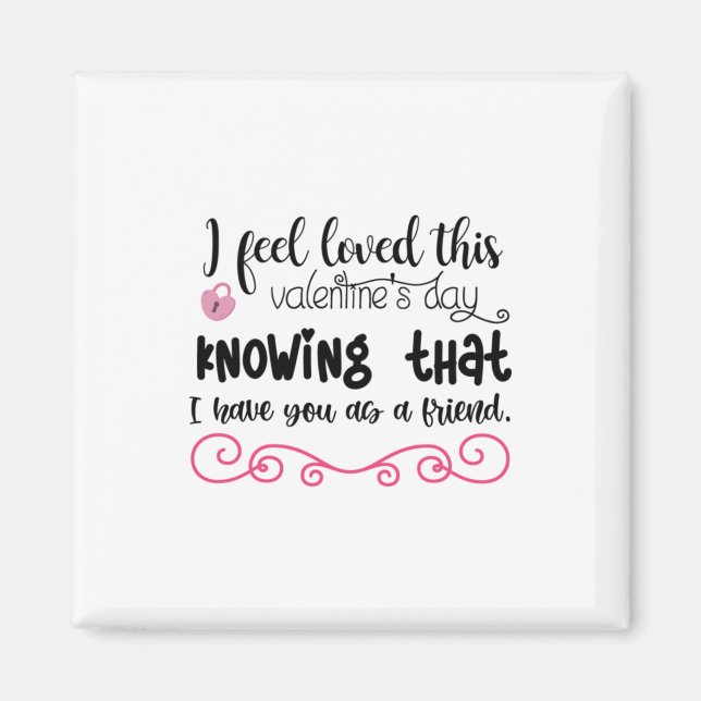 Aimant Couple Art I Feel Loved Cette Saint-Valentin (Devant)