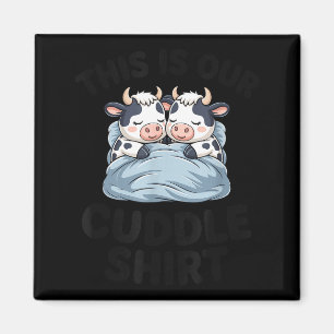 Aimant Couple de vaches mignonnes C'est notre câlin