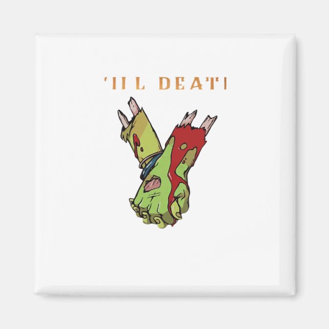 Aimant Couple de zombies jusqu'à ce que la mort nous sépa (Devant)