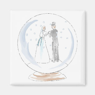Aimant Couple Mariage du Globe des neiges