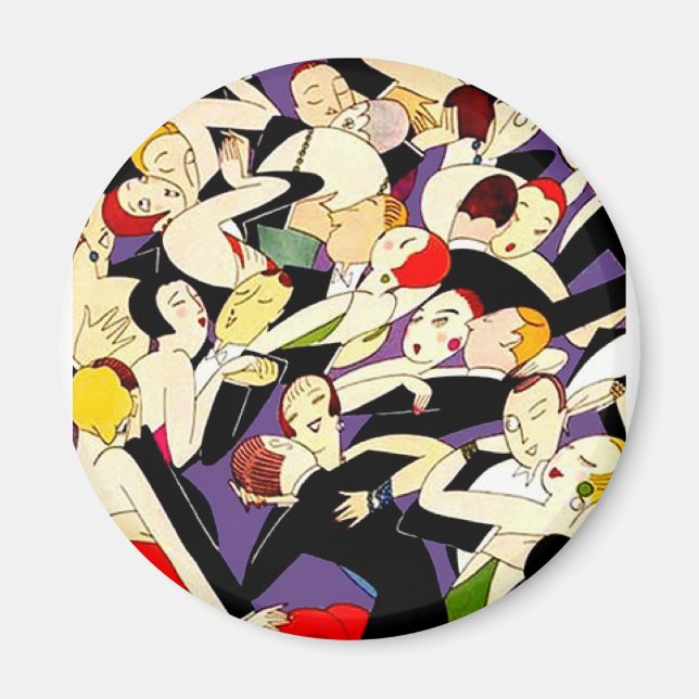 Aimant Couples Vintages dansants (Devant)