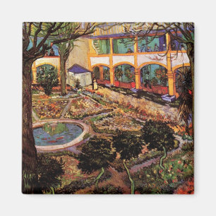 Aimant Cour de l'hôpital à Arles par Vincent van Gogh