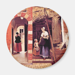 Aimant Cour d'une Chambre à Delft par gnôle Pieter De (