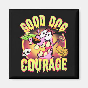 Aimant Courage Le Chien Timide Halloween Bon Chien