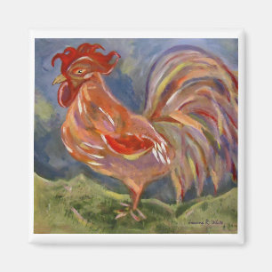 Aimant courageux de coq
