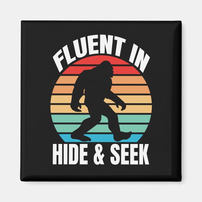 Aimant Courant à cache-cache drôle Bigfoot  (Devant)