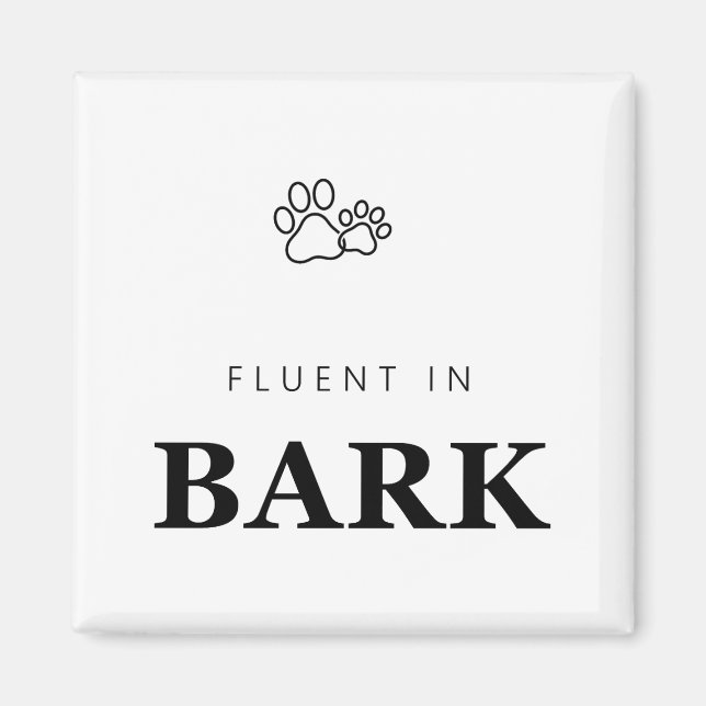 Aimant Courant en empreinte de patte d'amour de chien drô (Devant)