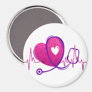 Aimant Courbe cardiaque avec stéthoscope Médicale 2