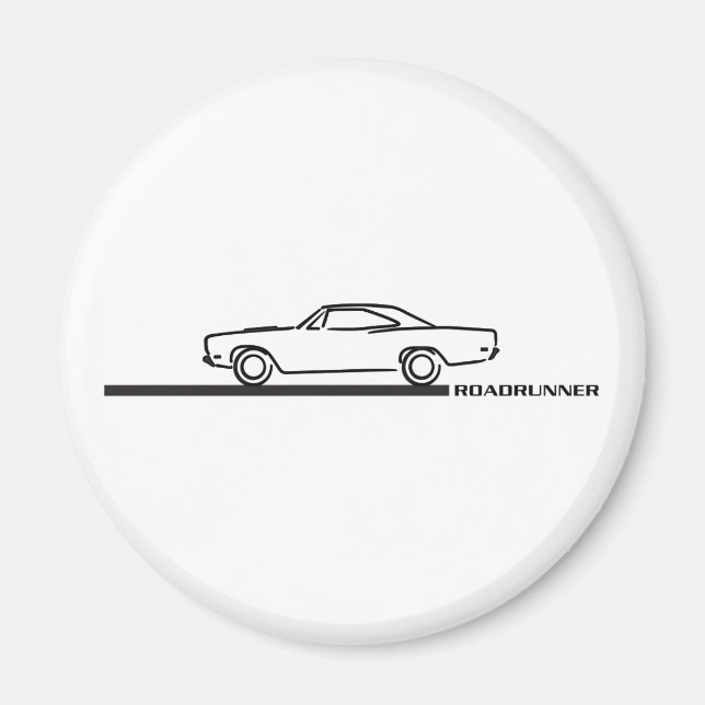 Aimant Coureur de route Plymouth 1968 (Devant)