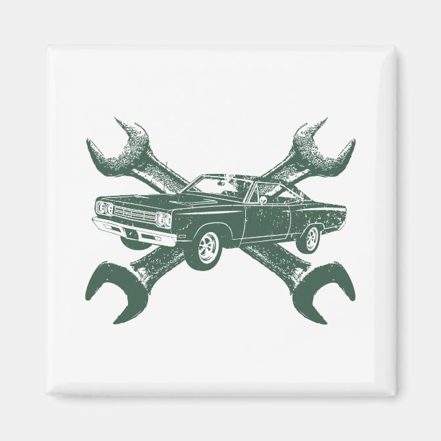 Aimant Coureur du chemin Plymouth 1969 (Devant)