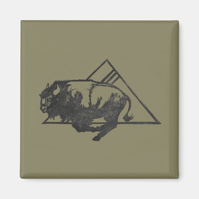 Aimant Courez dans les montagnes sur Olive (Devant)