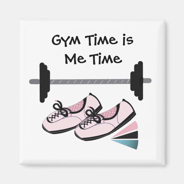 Aimant Courir des chaussures avec Barbell (Devant)