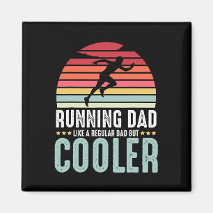 Aimant Courir papa drôle Marathon coureur Fête des pères