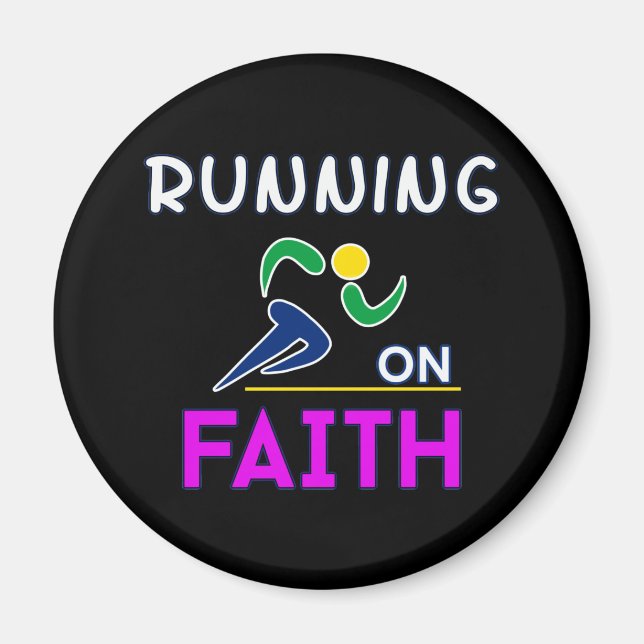 Aimant Courir sur la foi Christian Runner (Devant)
