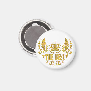 Aimant Couronne Ailes d'Or Le Meilleur