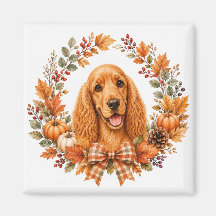 Couronne de Cocker Spaniel d'automne