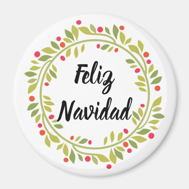 Aimant Couronne de Noël Feliz Navidad Noël (Devant)