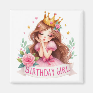 Aimant Couronne de princesse d'anniversaire