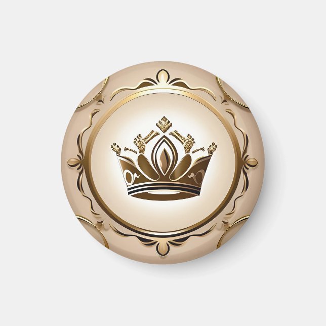 Aimant Couronne dorée élégante (Devant)