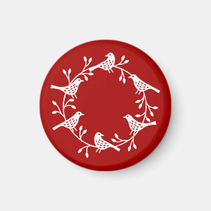 Aimant Couronne nordique d'oiseaux