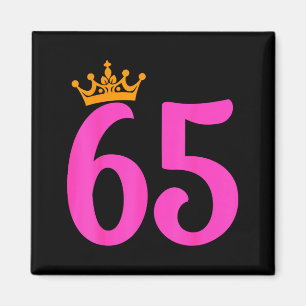 Aimant Couronne pour 65e anniversaire 65 ans Fête d'anniv