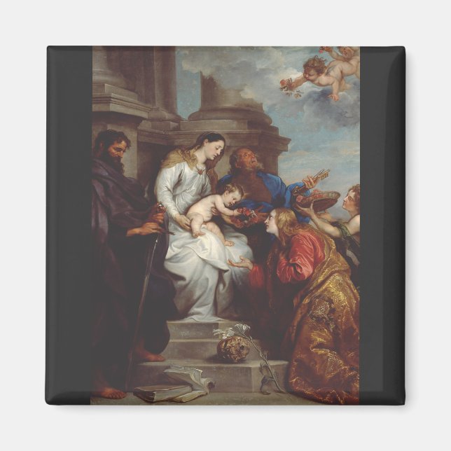 Aimant Couronnement de sainte Rosalie par Antoine van Dyc (Devant)