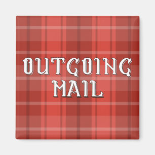 Aimant Courrier sortant Red Plaid