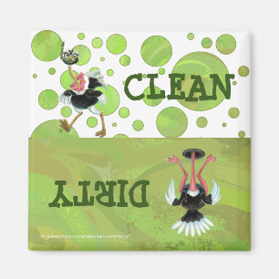 Aimant Course d'autruche dans le marais