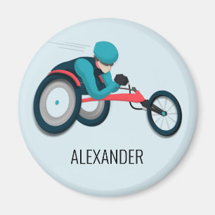 Aimant Course en fauteuil roulant