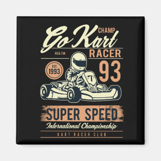 Aimant Course vintage Go Kart