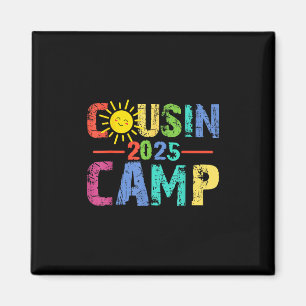 Aimant Cousin Camp 2025 Camping Feu de camp Vacances d'ét