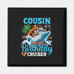 Aimant Cousin du bateau de croisière d'anniversaire Crois