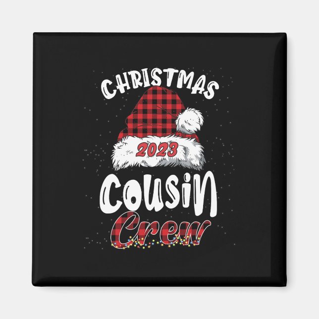Aimant Cousin du Christ Crew Buffalo Red Plaid Pajamas Fa (Devant)