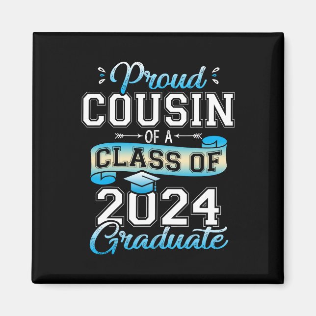 Aimant Cousin D'Un Cl De 2024 Gradué Funny Senior 2024 (Devant)