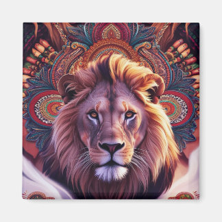 Aimant Coussin d'impression Lion Majestic