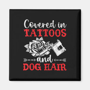 Aimant Couvert De Tatouages Et De Tatouages De Cheveux De