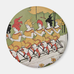 Aimant Couverture Art Nouveau vintage, Paliers Vélo Tande