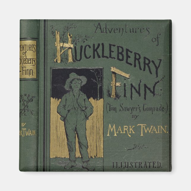 Aimant Couverture de 'Adventures of Huckleberry Finn' par (Devant)