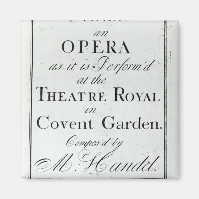 Aimant Couverture de Partition pour Alcina (Devant)
