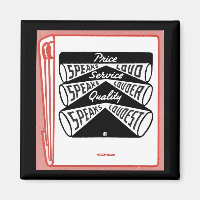 Aimant couverture de vieux matchbook Prix Speds Loud (Devant)