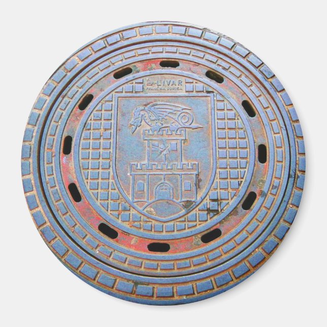 Aimant Couverture d'égout Ljubljana (Devant)