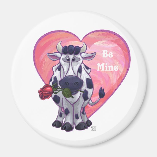 Aimant Cow Valentine's Day (Devant)