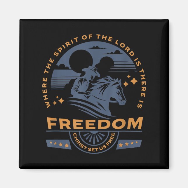 Aimant Cowboy Bible Scripture Verse Western Jesus For Men (Devant)