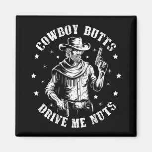 Aimant Cowboy Butts Me Conduit Nuts Cowboys Gay Vintage
