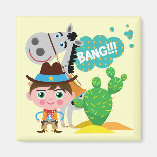 Aimant Cowboy et cheval