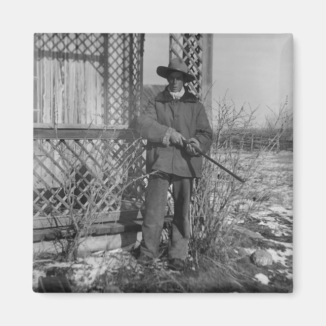Aimant Cowboy Rancher ou le hors-la-loi canadien du Vieux (Devant)