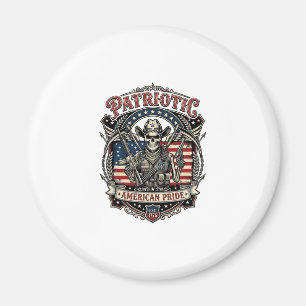 Aimant Cowboy squelette patriotique Squelette patriote so