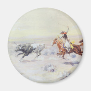 Aimant Cowboys du Triangle Bar par CM Russell